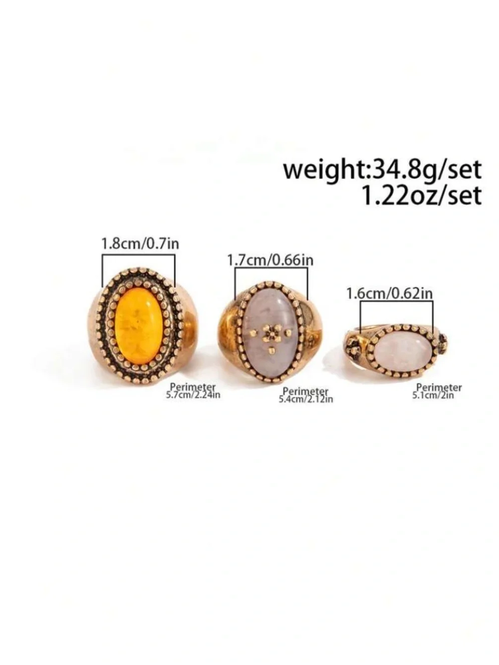 Vintage Maison Amber Sculptural Ring